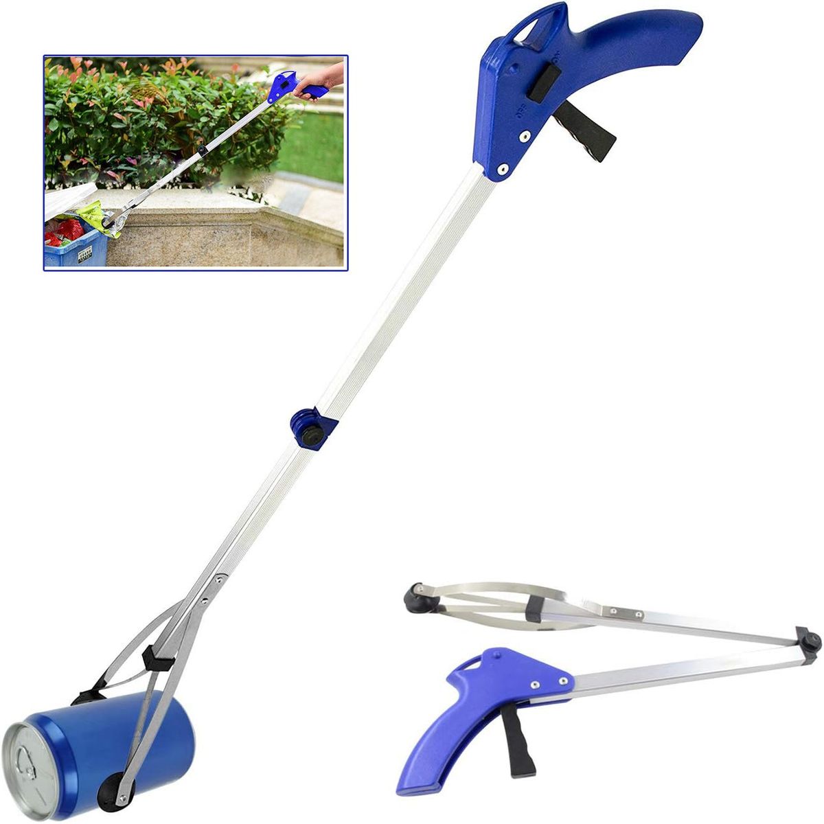 KUANGYE - Alcanzame Brazo Extensible Recogedor 80 Cm Plegable Pinza