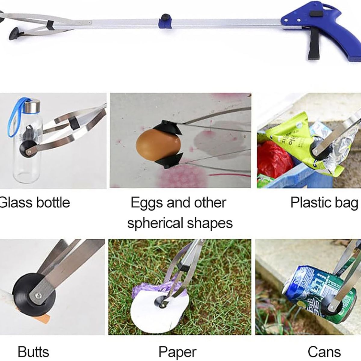 KUANGYE - Alcanzame Brazo Extensible Recogedor 80 Cm Plegable Pinza