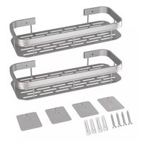 Organizador De Ducha Set X2 Repisa Baño Adhesivo