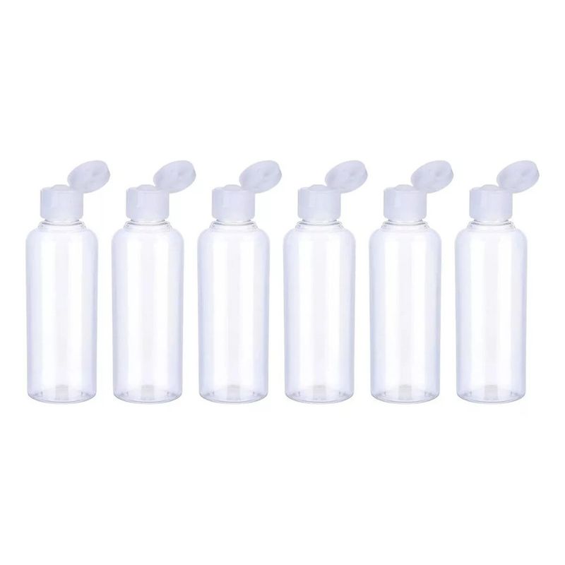 KUANGYE - Set 6 Botella De Viaje Dispensadora 100 Ml Transparente