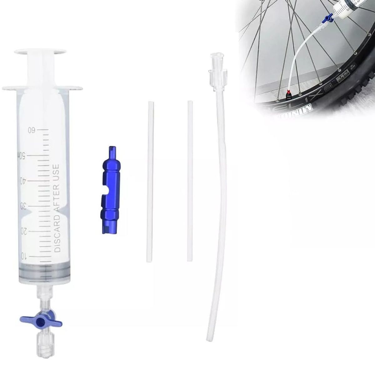 KUANGYE - Jeringa Inyectora De Líquido Sellante Tubeless Bicicleta