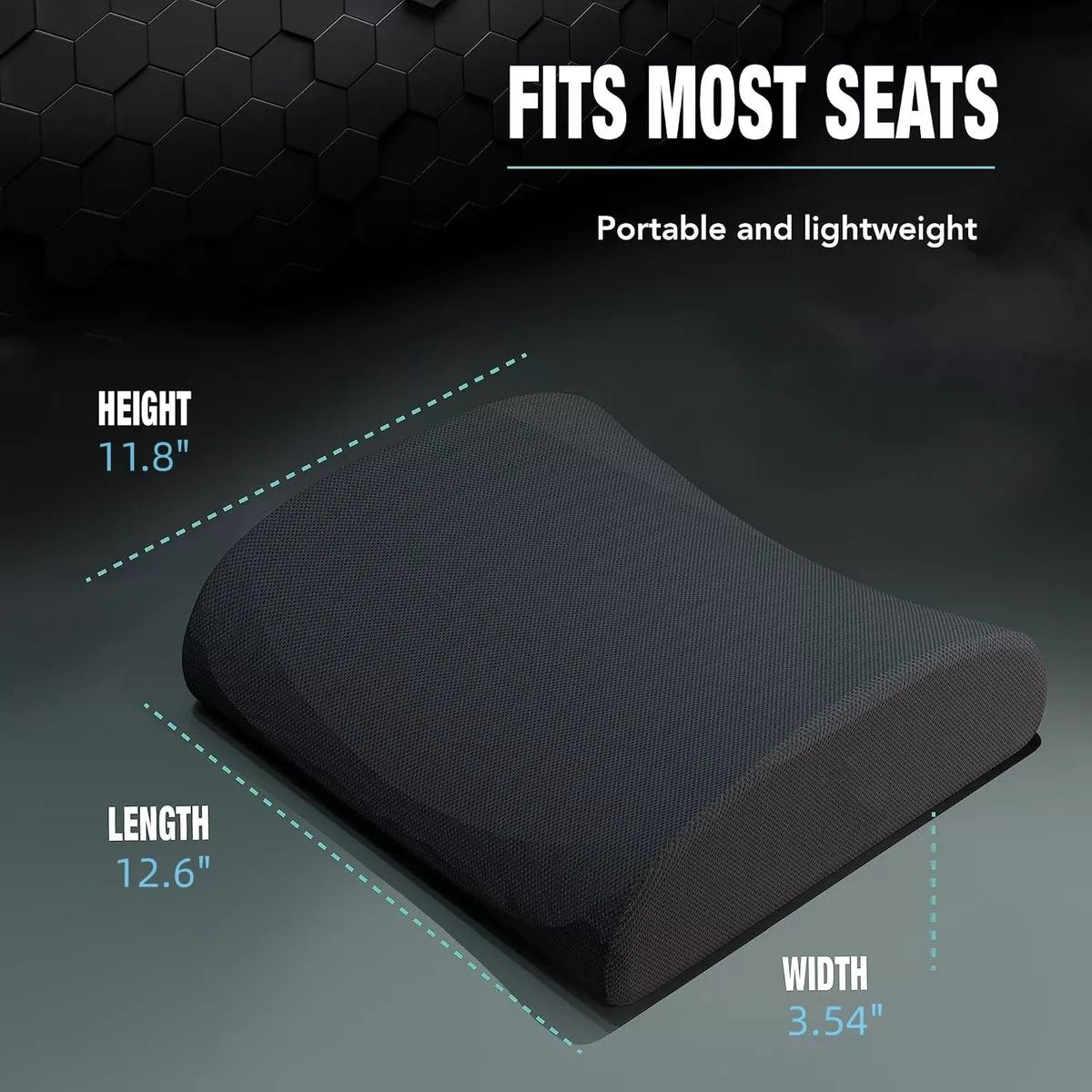 KUANGYE - Cojín Lumbar Ortopédico Para Espalda Soporte Dorsal