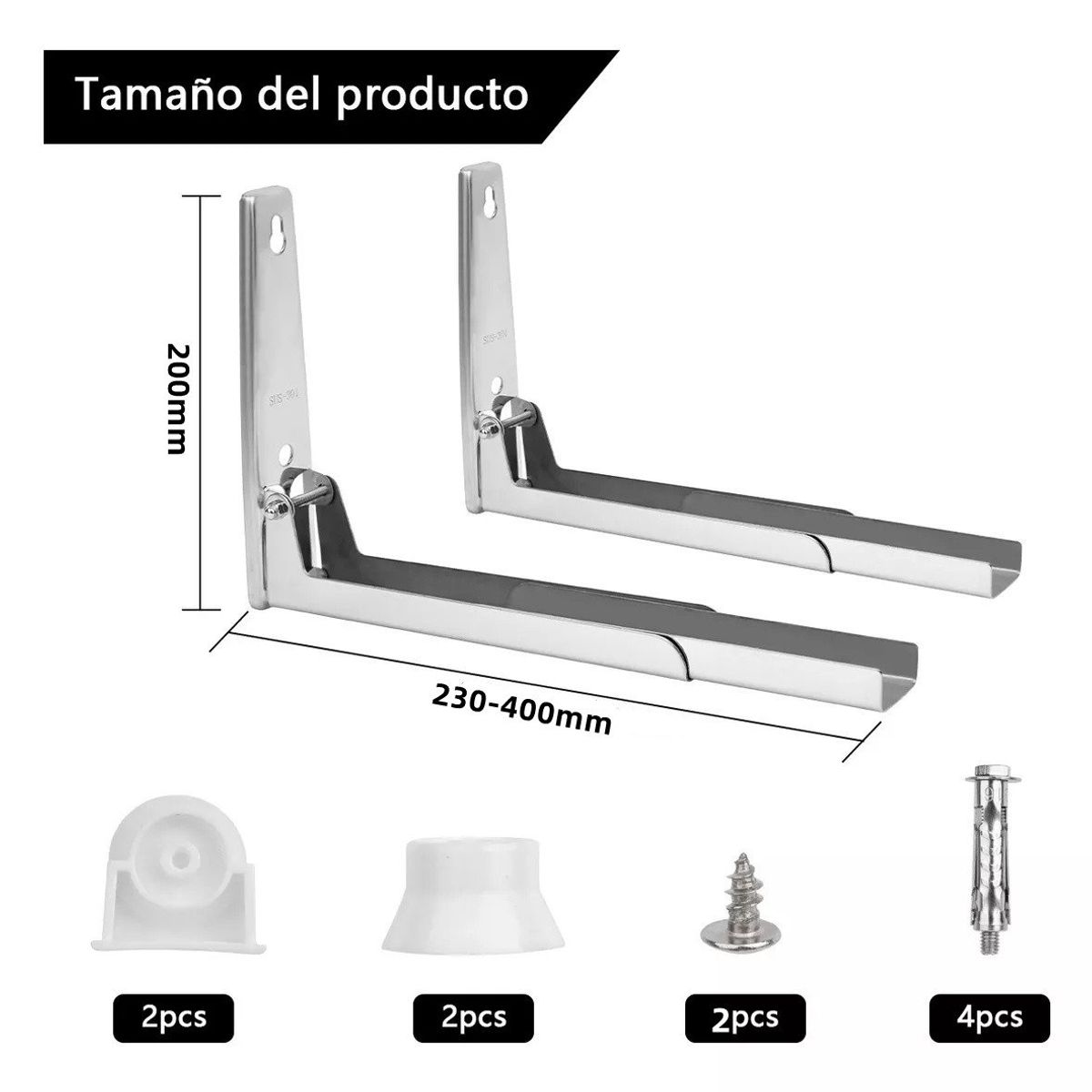 KUANGYE - Un Par Soportes Plegables De Acero Inoxidable Para Microondas