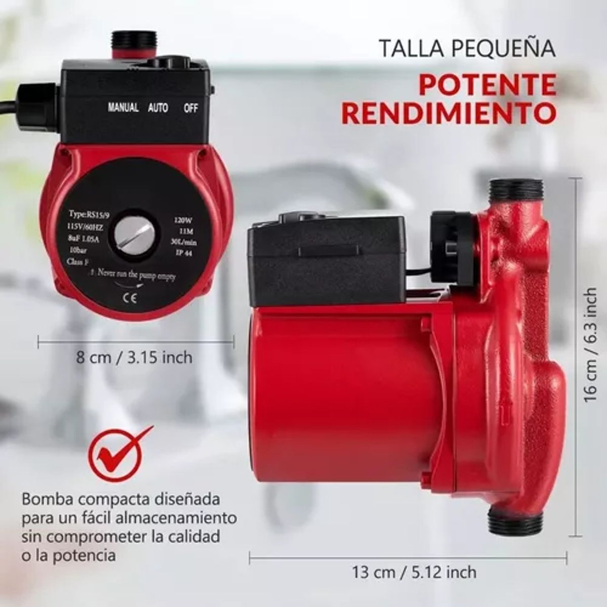 BITART - Bomba Agua Presurizadora Para Calefón Silenciosa