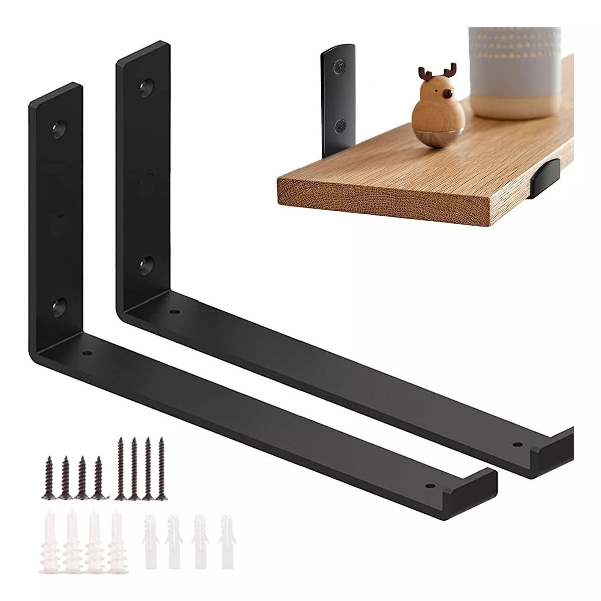 KUANGYE - Escuadras Inoxidable Para Repisa De 20cm 2 Piezas