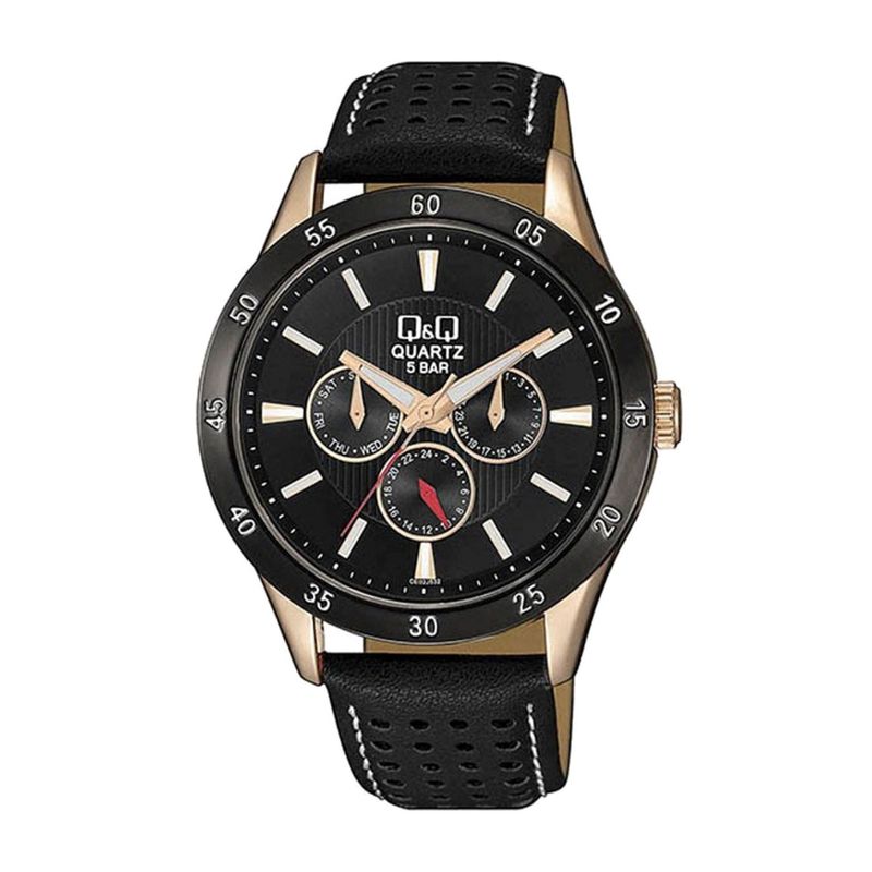 Q&Q - Reloj Ce02j532y Hombre Analogo Cuero Q&Q