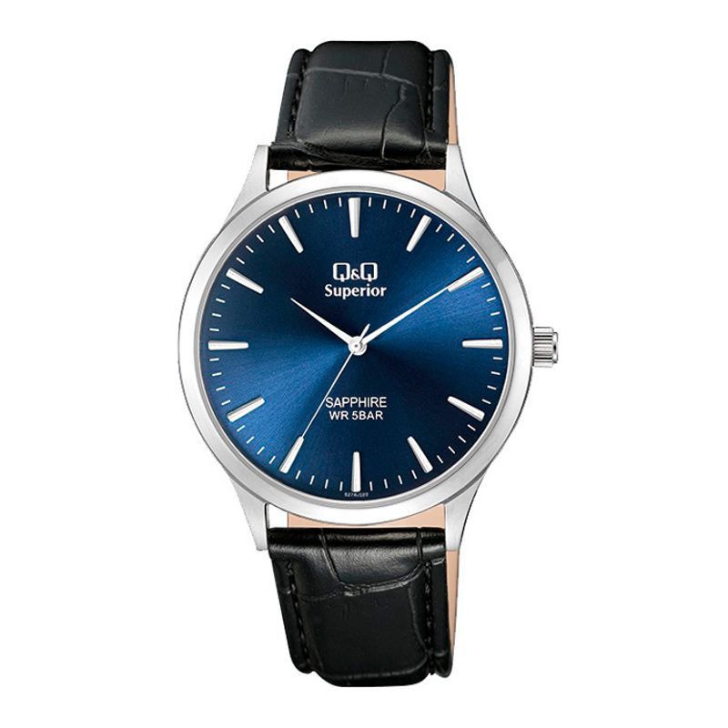Q&Q - Reloj S278j322y Hombre Analogo Cuero Q&Q