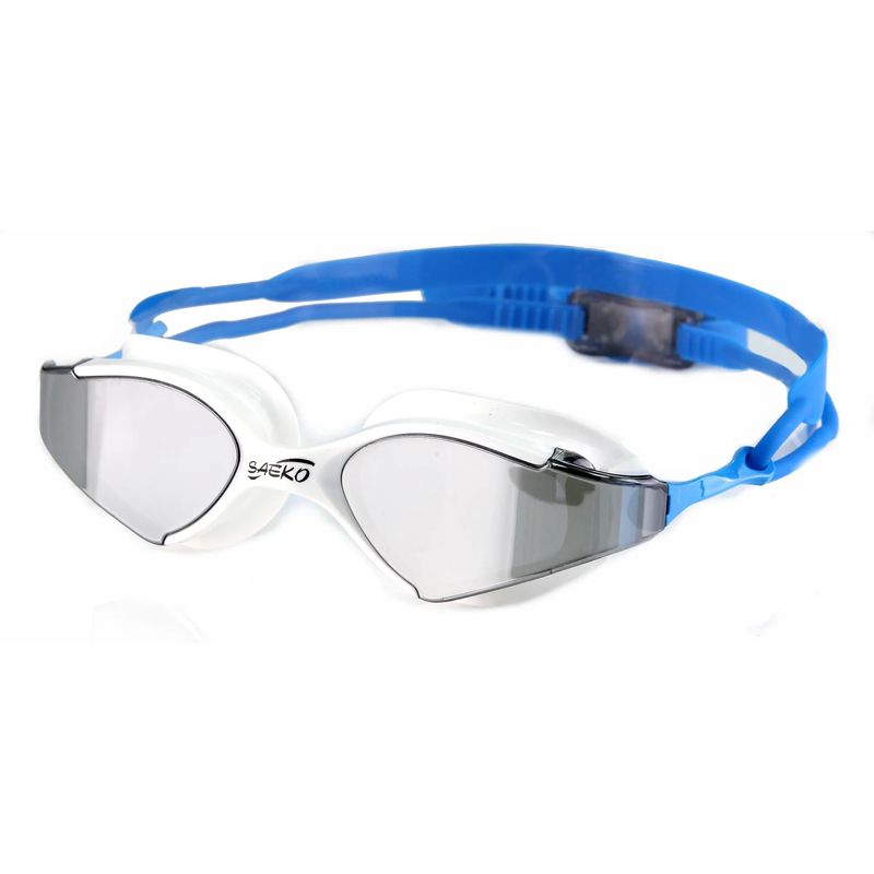 SAEKO - LENTE NATACION SAEKO S53 UV BLADE MIRROR BLANCO/AZUL