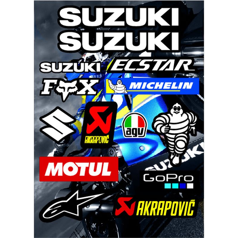 GENERICO - Kit de stickers Suzuki para motocicleta