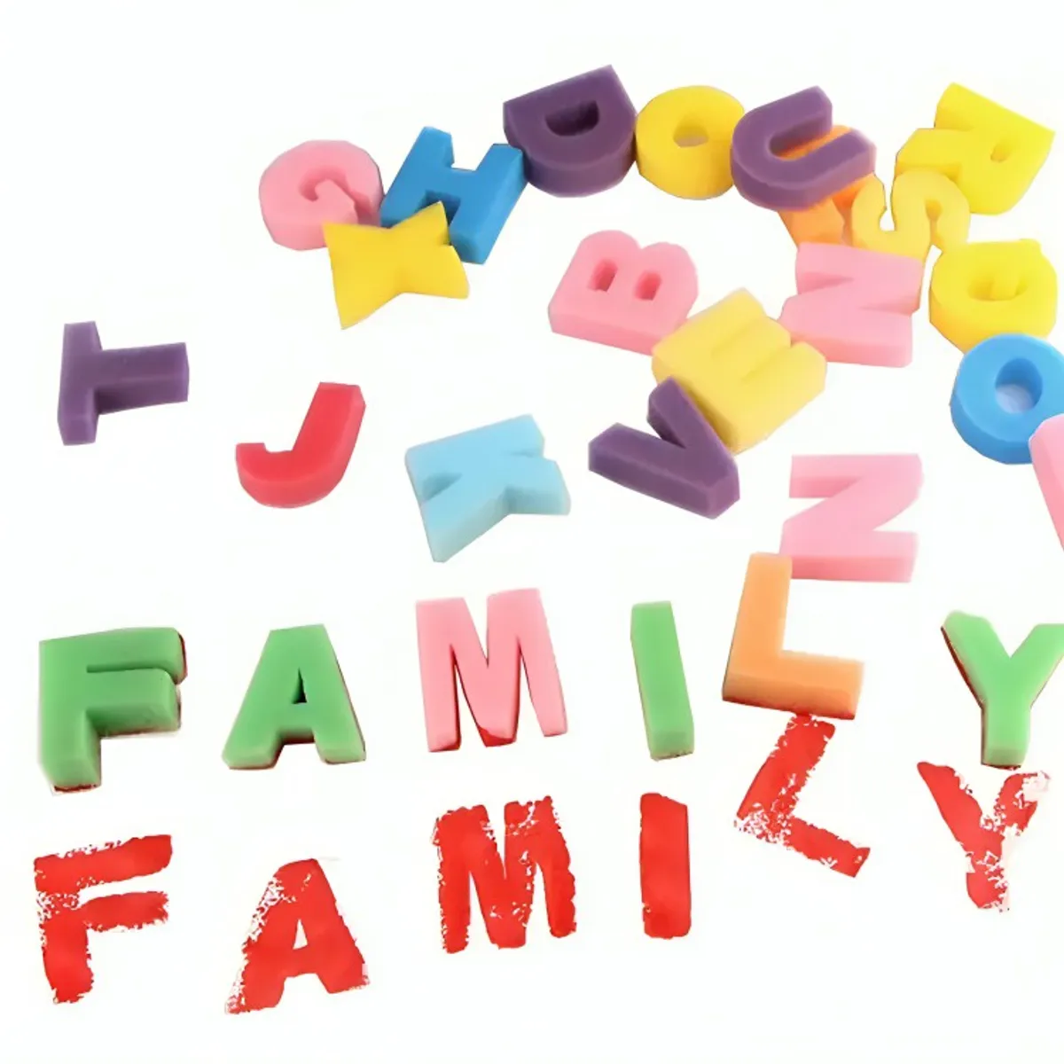OEM - Set De Arte 51 Pzs Para Pintar Para Niños Esponjas Figuras