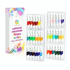OEM - Set De Pinturas Acrílicas 36 Colores 12ml Arte Profesional