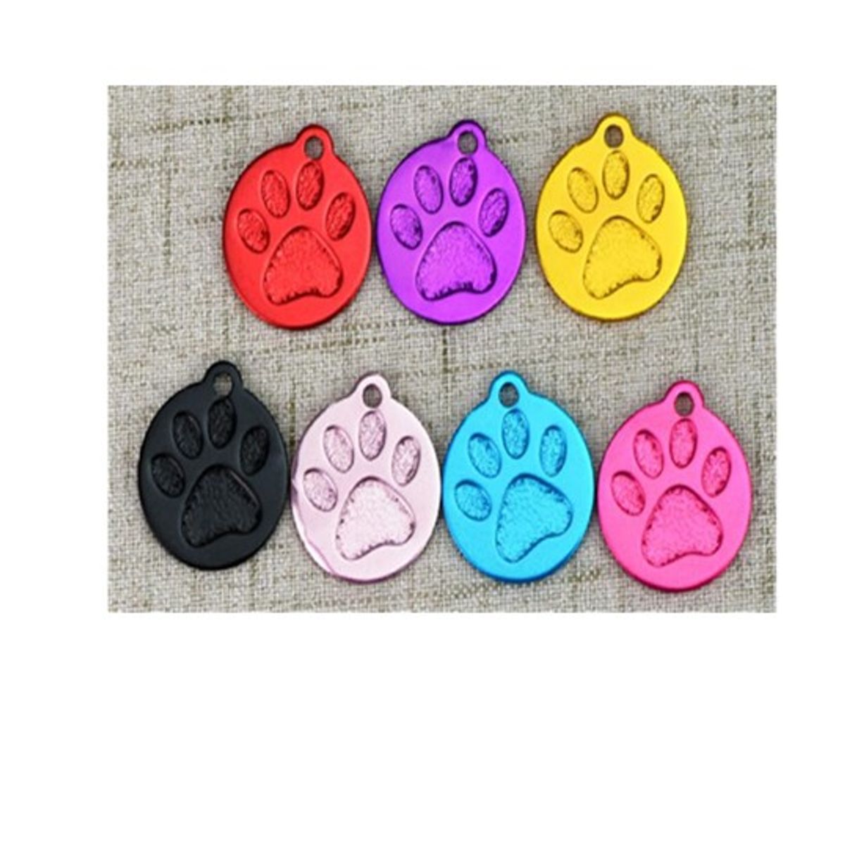 GENERICO - 12 Placas Para Perros Gatos Identificación Colores Surtidos