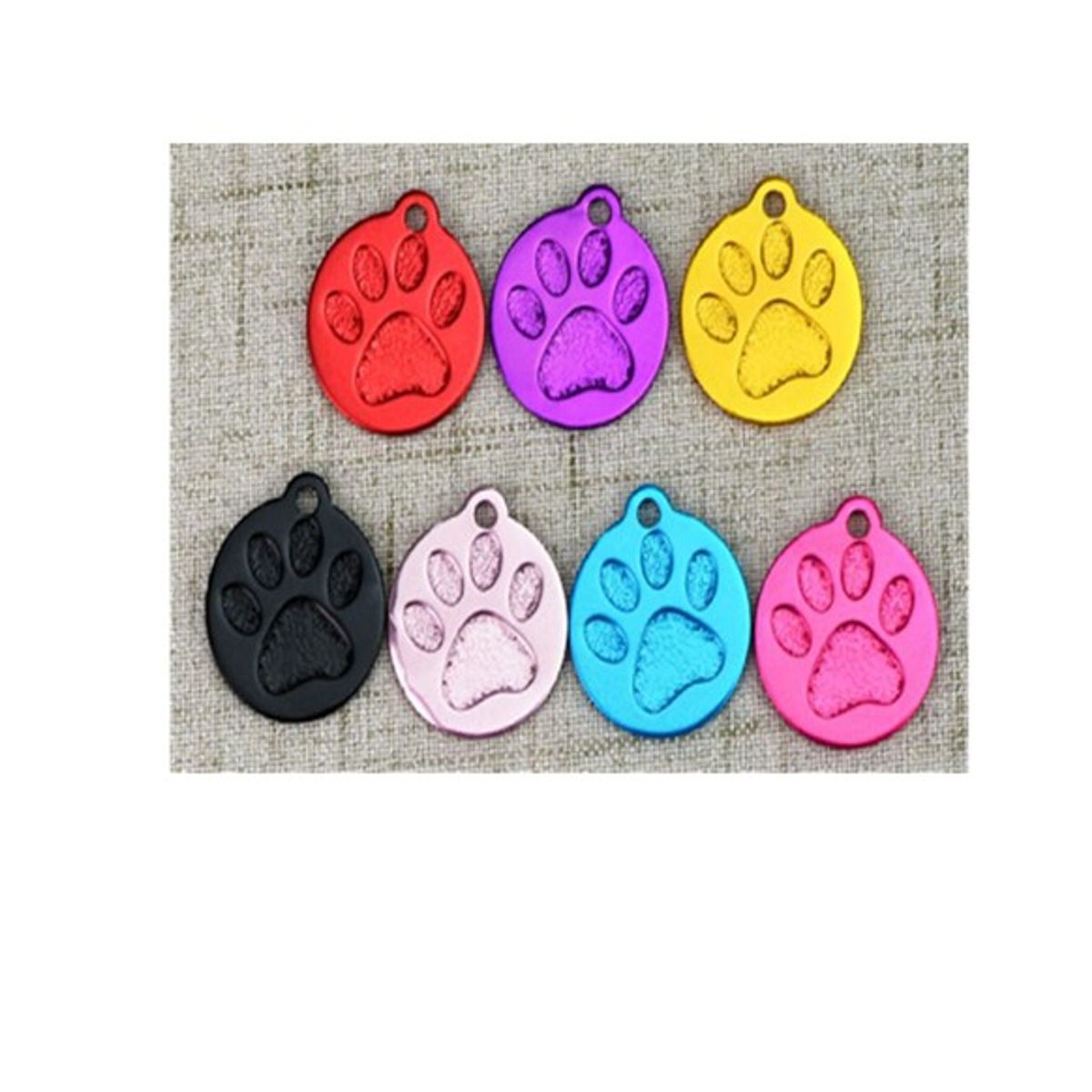 GENERICO - 12 Placas Para Perros Gatos Identificación Colores Surtidos