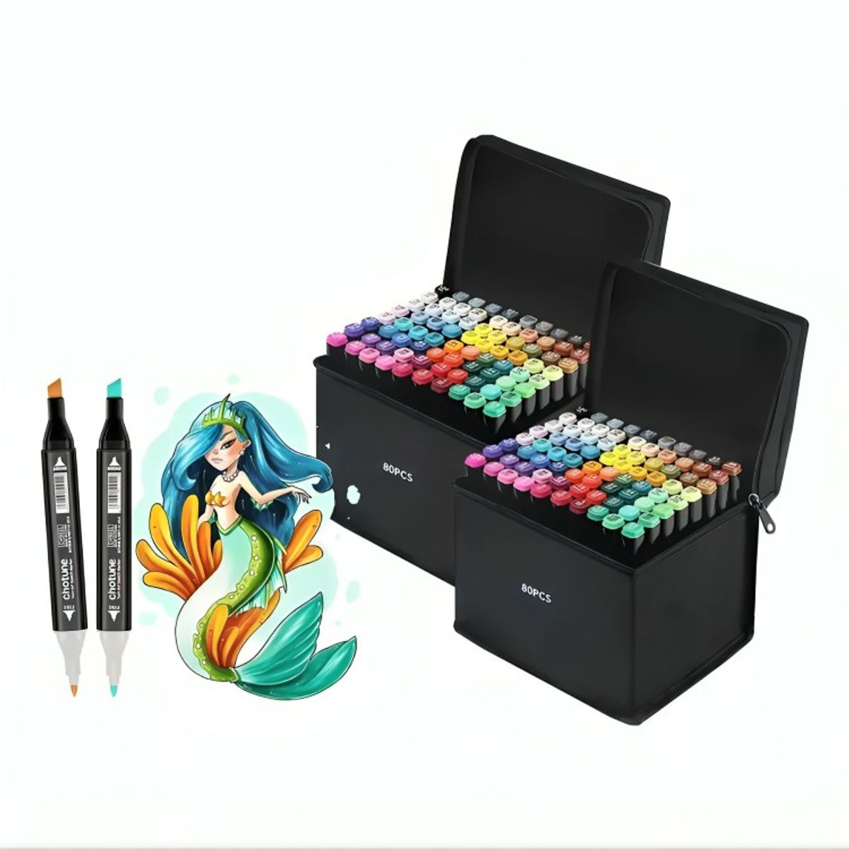 OEM - 168 Lápices Marcadores Doble Con Bolsa