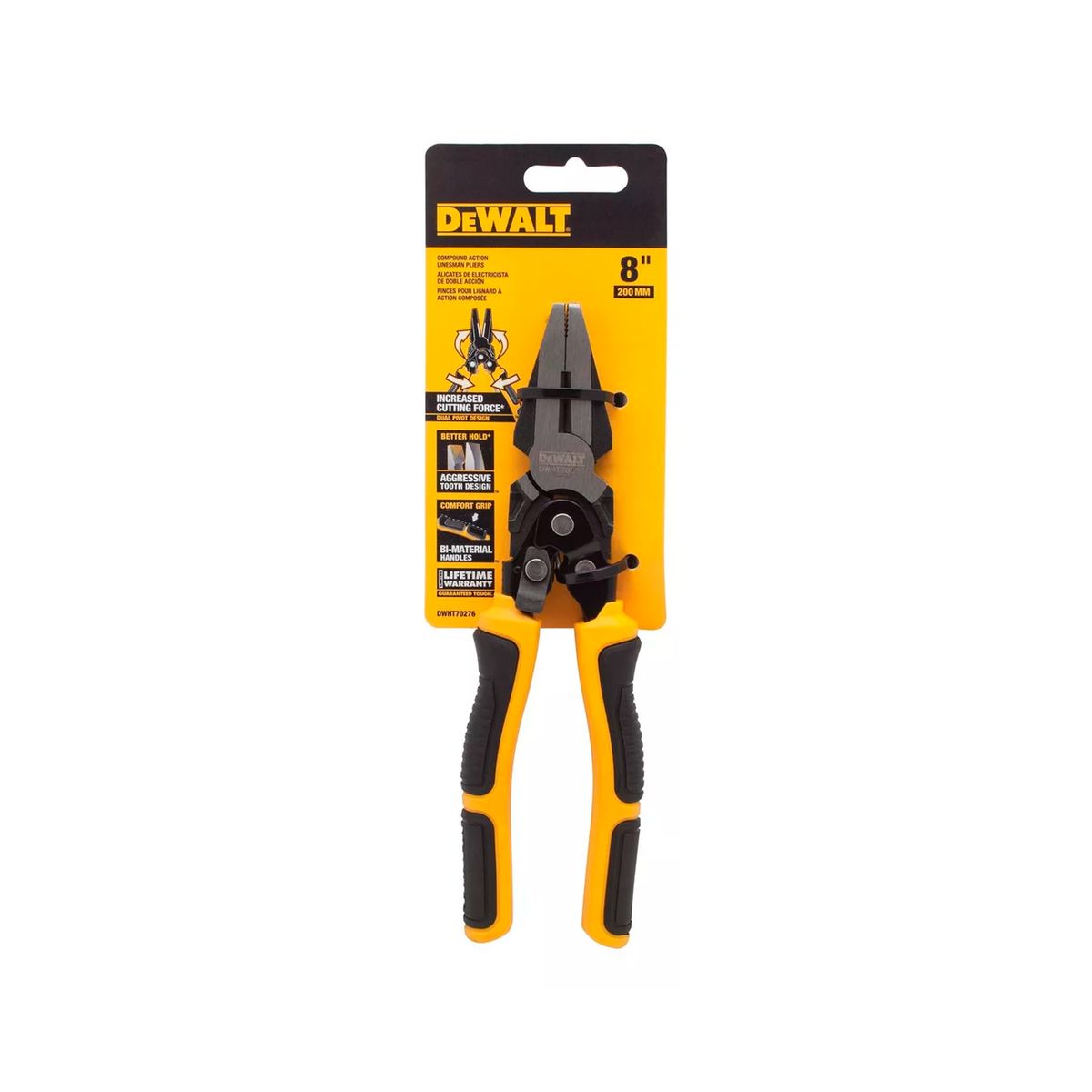 DEWALT - Alicate Universal de Acción compuesta 8" Dewalt DWHT70276
