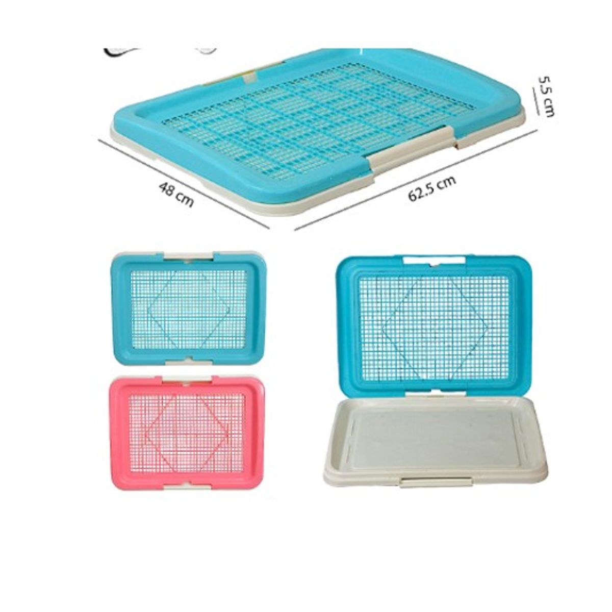 GENERICO - Baño Ecológico Para Perro Mascotas 62x45x5cm Rosa