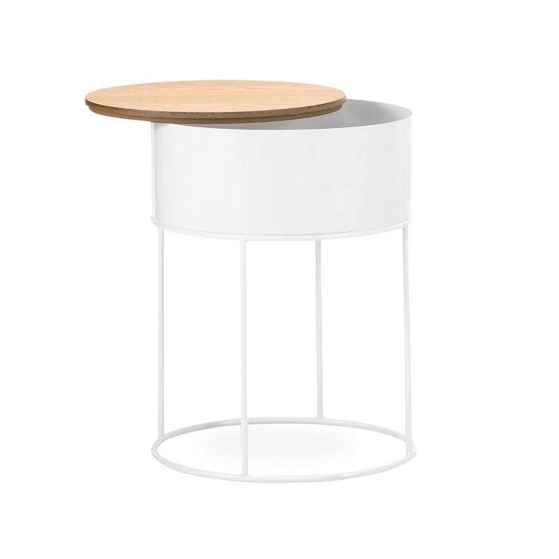 SANTU HOME & DECO - Mesa de Centro y Lateral con Almacenamiento