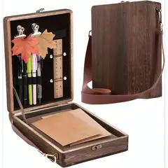 OEM - Bolsa De Almacenamiento De Madera Multifuncion Retro
