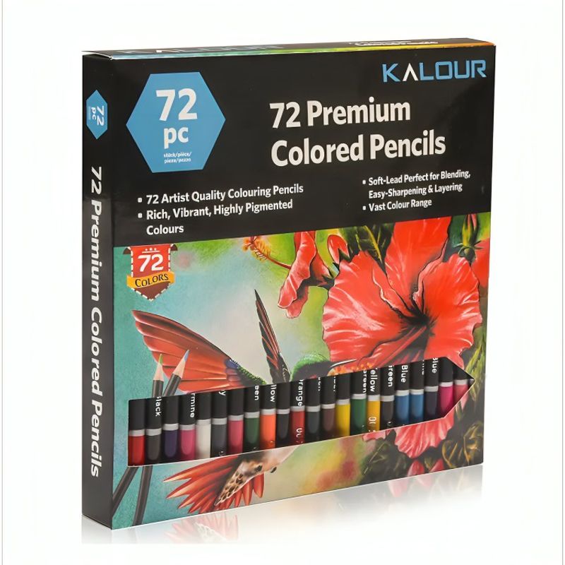 OEM - Juego 72 Lapices De Colores Arte Dibujo Color Vibrante.