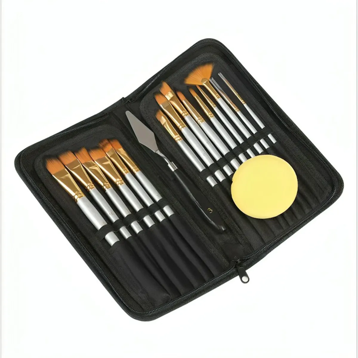 OEM - Set Pinceles 15 Piezas Pelo Sintético Acuarela Acrílico Oleo