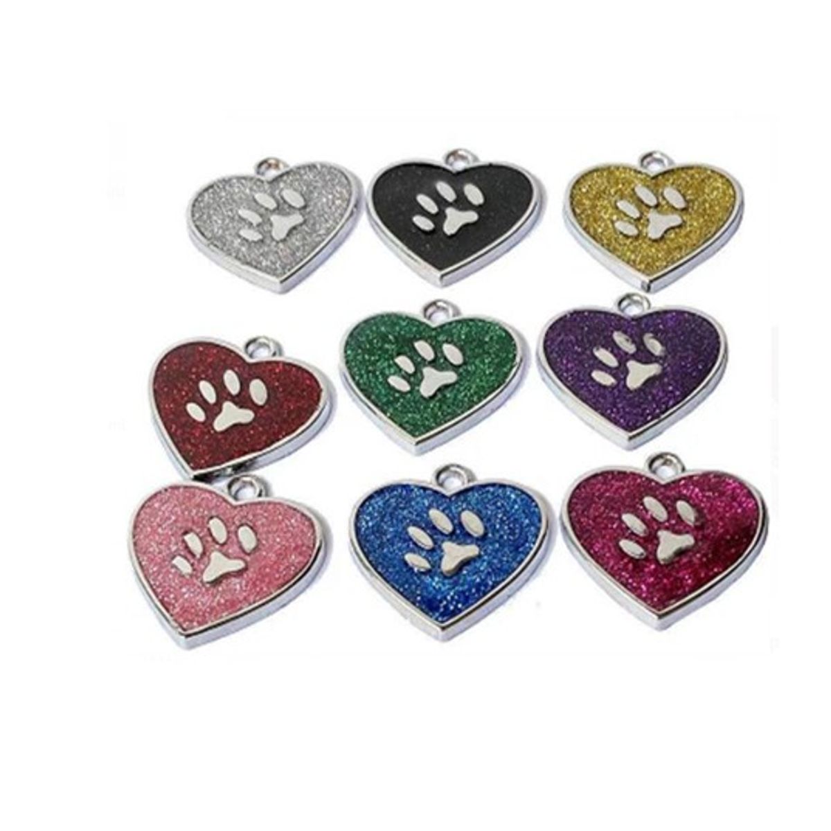 GENERICO - 12 Placas Para Perros Gatos Identificación Colores Surtidos