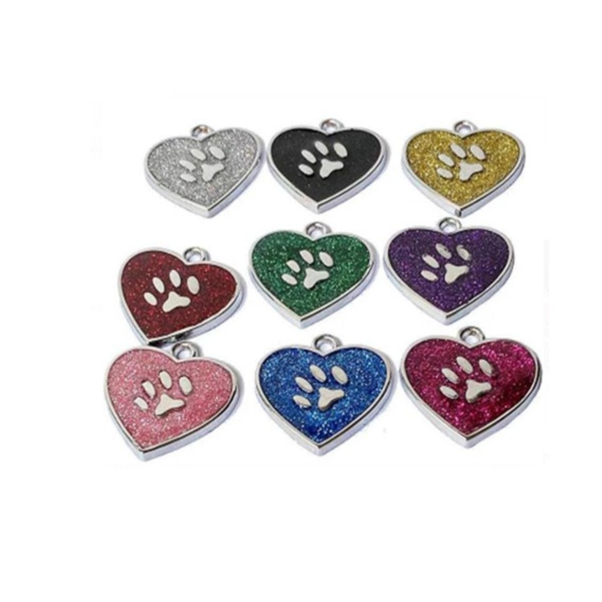 GENERICO - 12 Placas Para Perros Gatos Identificación Colores Surtidos