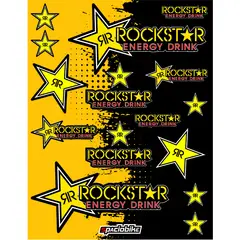 GENERICO - Kit de stickers Rockstar Grande para motocicleta