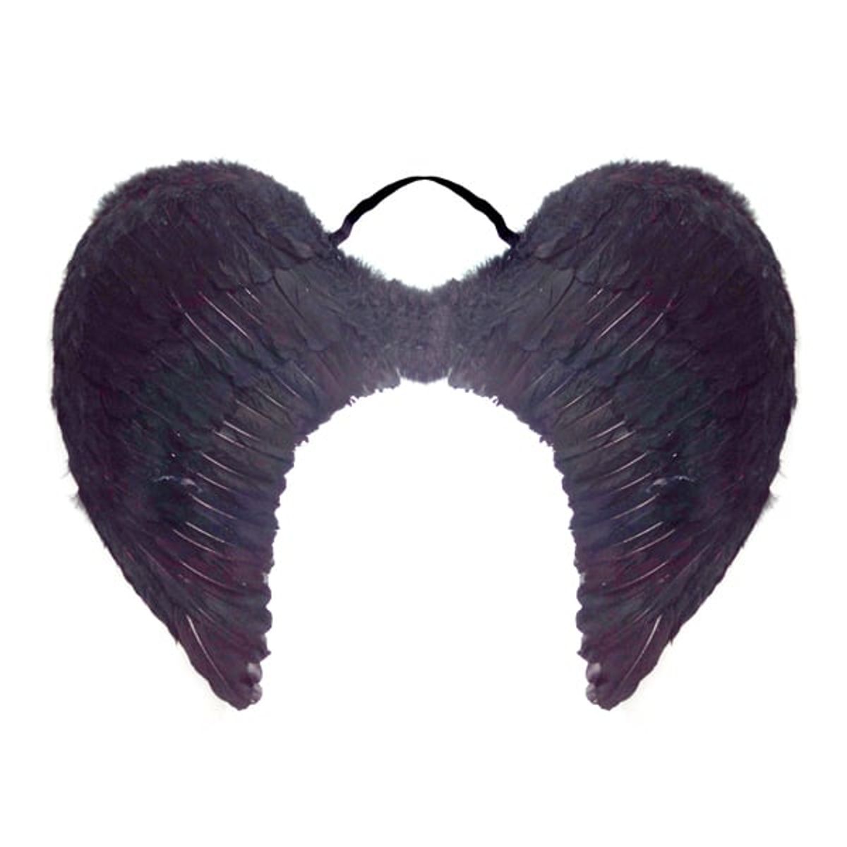 GENERICO - ALAS ANGEL PLUMA NEGRO 60X45 CM X1 UNI