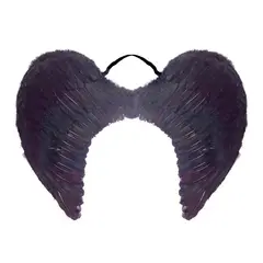 GENERICO - ALAS ANGEL PLUMA NEGRO 60X45 CM X1 UNI