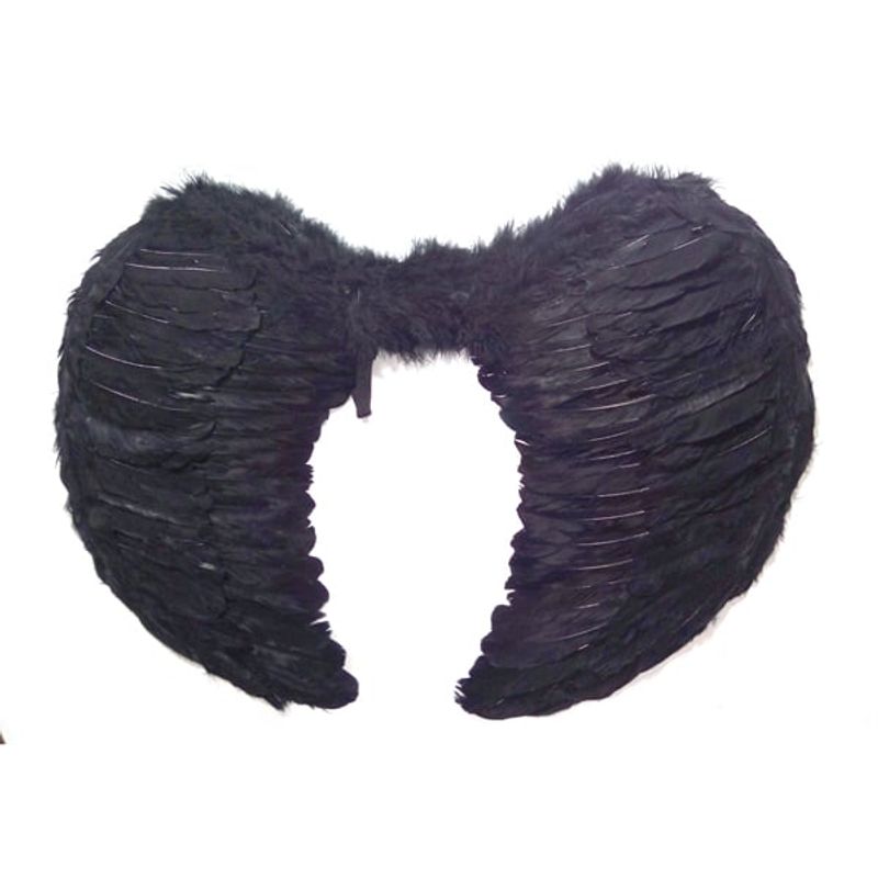 GENERICO - ALAS ANGEL PLUMA NEGRO 80X60 CM X1 UNI