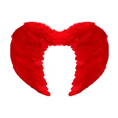 GENERICO - ALAS ANGEL PLUMA ROJO 80X60 CMS X1 UNI