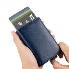 LEVURETT - BILLETERA DE CUERO CON DESLIZADOR DE TARJETAS - LV203A
