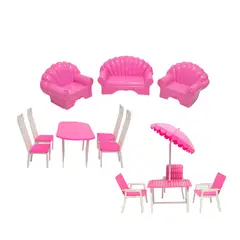 GENERICO - MUEBLES DE JUEGUTE SET JUEGO DE LIVING COMEDOR Y TARRAZA