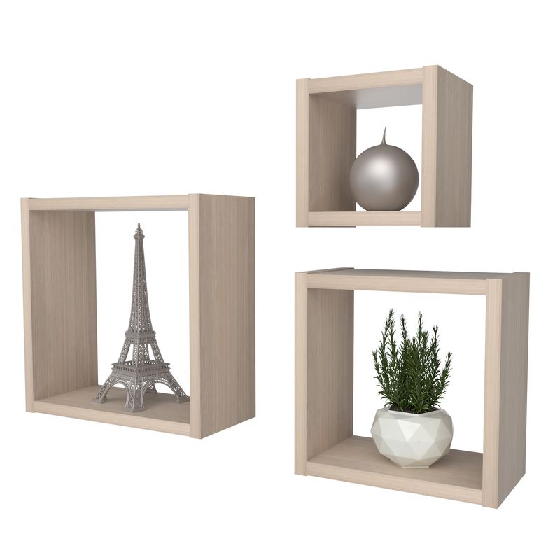 INVAL - Set 3 Repisas Cubo Arena  RE4232