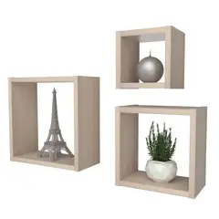 INVAL - Set 3 Repisas Cubo Arena RE4232