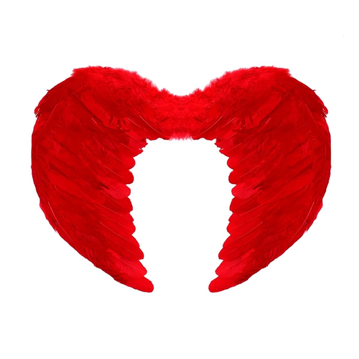 GENERICO - ALAS ANGEL PLUMA ROJO 60X45 CMS X1 UNI