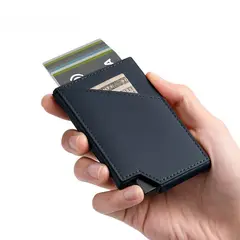 LEVURETT - TARJETERO DE CUERO Y ALUMINIO CON DESLIZADOR PARA HOMBRE - LV501A