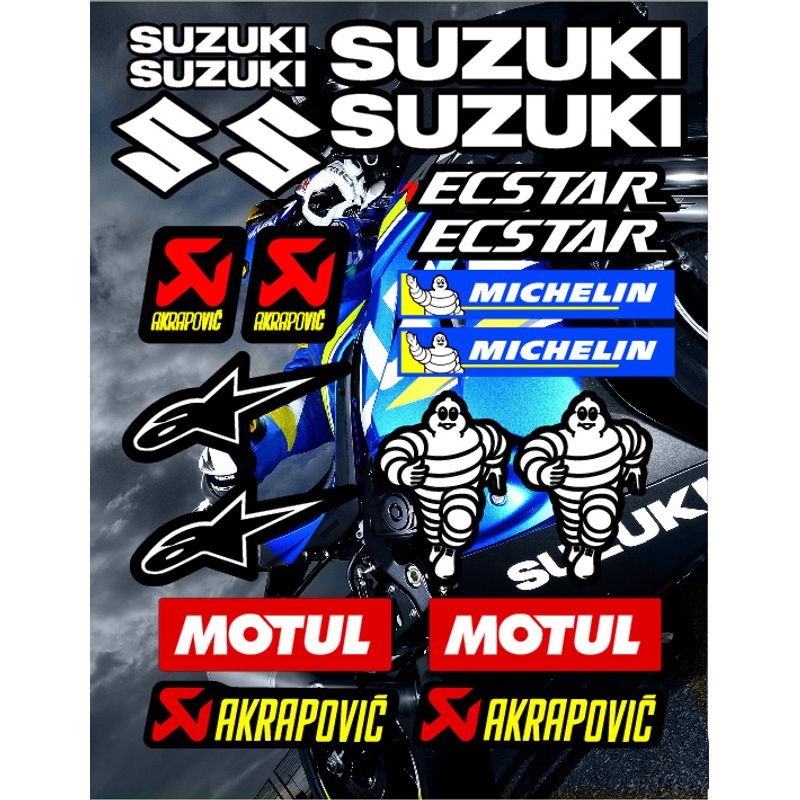 GENERICO - Kit de stickers Suzuki Grande para motocicleta