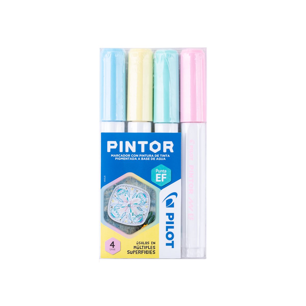 PILOT - Set Pintor Pastel Punta Extra Fino 4 Colores