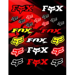 GENERICO - Kit de stickers Fox grande para motocicleta