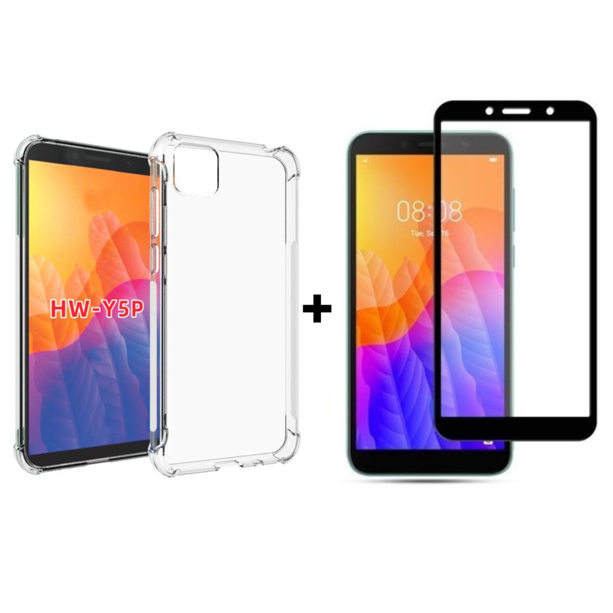 GENERICO - Carcasa Para Huawei Y5p Transparente Reforzada + Mica