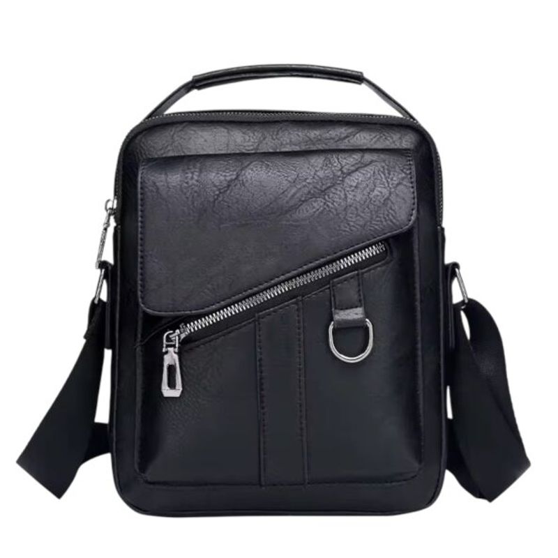 GENERICO - Bandolero bolso cruzado de hombro de Cuero PU para hombre