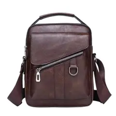 GENERICO - Bandolero bolso cruzado de hombro de Cuero PU para hombre