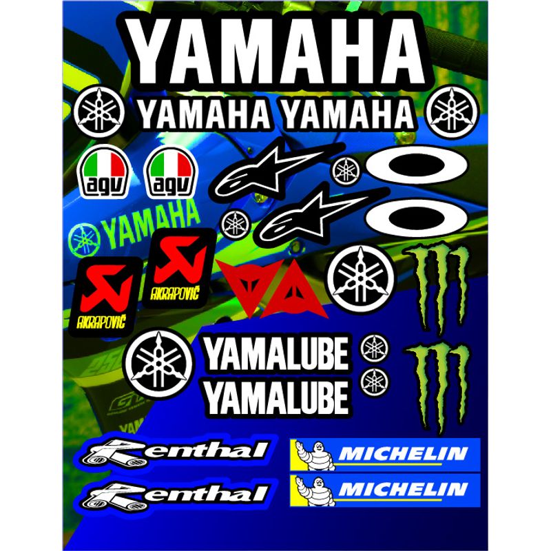 GENERICO - Kit de stickers Yamaha Grande para motocicleta