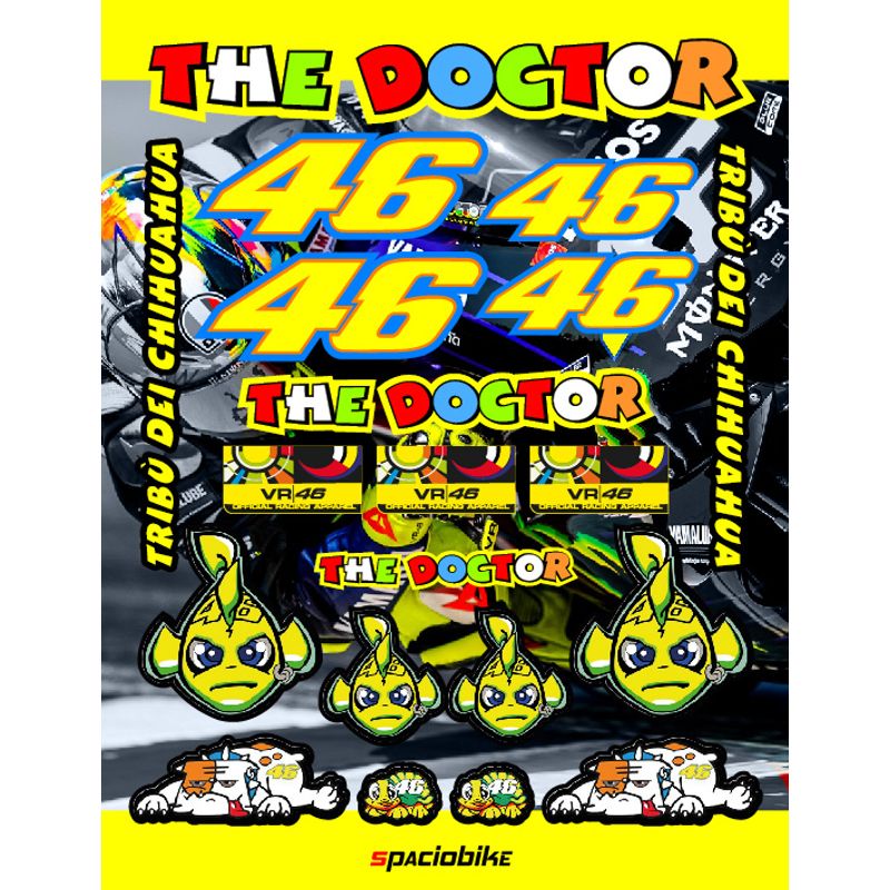 GENERICO - Kit de stickers The Doctor Grande para motocicleta