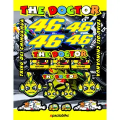 GENERICO - Kit de stickers The Doctor Grande para motocicleta