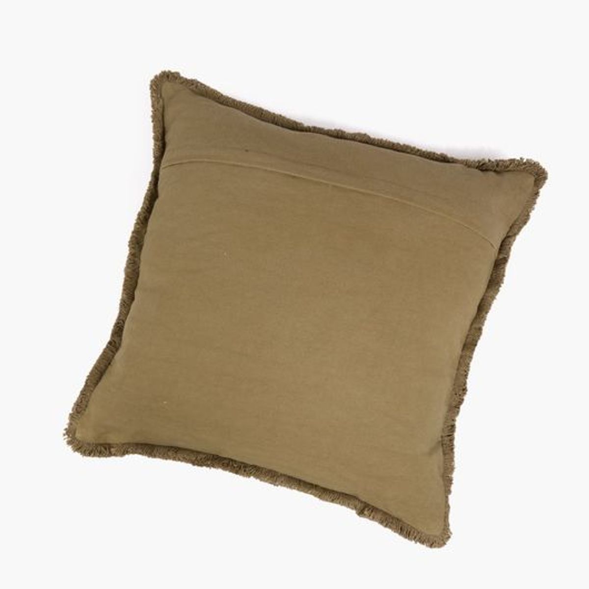 LOUNGE - Cojín Algodón Gauze Flecos 45 X 45 Cm Verde LOUNGE