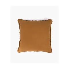 LOUNGE - Cojín Algodón Gauze Flecos 45 X 45 Cm Café
