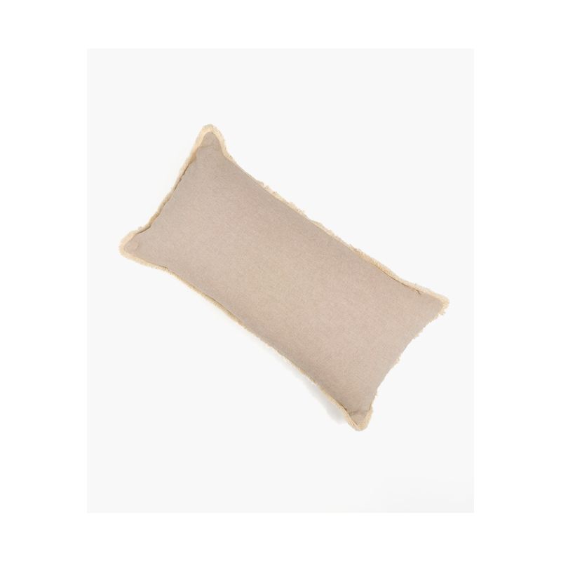LOUNGE - Cojín Algodón Bicolor Lavado 30 X 60 Cm Beige LOUNGE