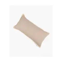 LOUNGE - Cojín Algodón Bicolor Lavado 30 X 60 Cm Beige